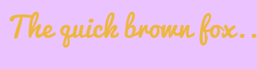 Image with Font Color EDB73F and Background Color EBC3FF